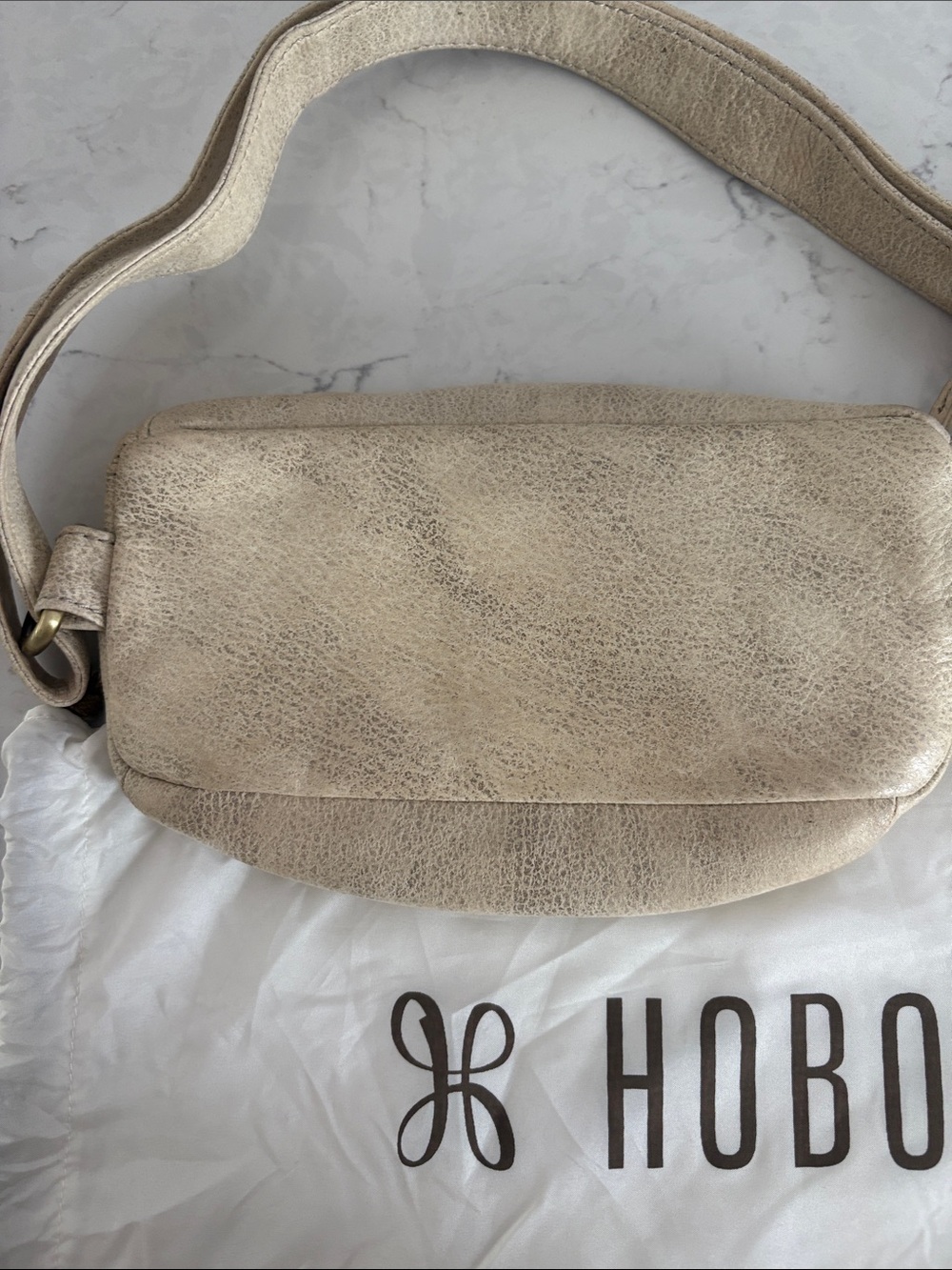 HOBO Neutral Beige Leather Mini Belt Bag. - Picture 4 of 7